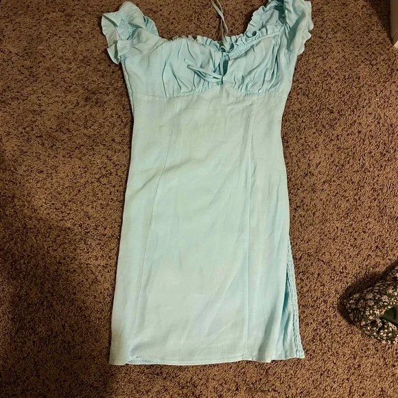 blue bodycon dress forever 21 Forever 21 Royal Blue Knit Stretch Cutout Bodycon Dress Size S Long Sleeves